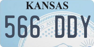 KS license plate 566DDY