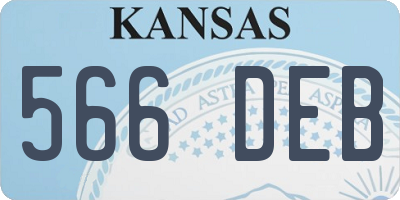 KS license plate 566DEB