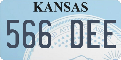KS license plate 566DEE