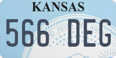 KS license plate 566DEG