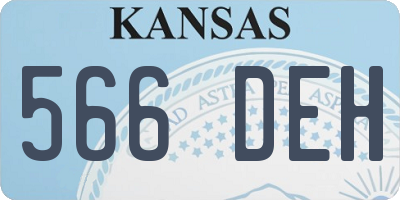 KS license plate 566DEH
