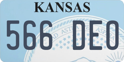KS license plate 566DEO