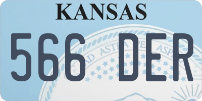 KS license plate 566DER