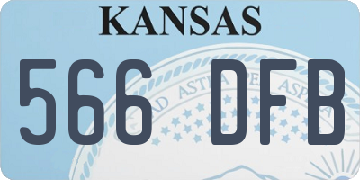 KS license plate 566DFB