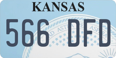 KS license plate 566DFD