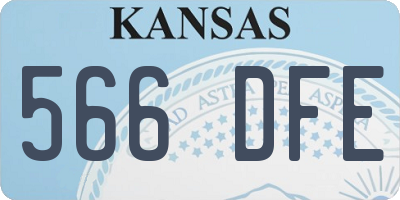 KS license plate 566DFE