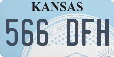 KS license plate 566DFH