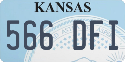 KS license plate 566DFI