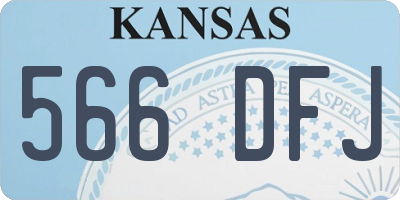 KS license plate 566DFJ