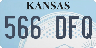 KS license plate 566DFQ