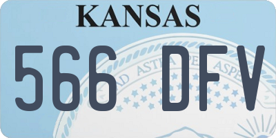 KS license plate 566DFV