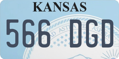 KS license plate 566DGD
