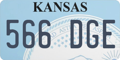 KS license plate 566DGE