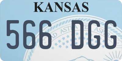 KS license plate 566DGG