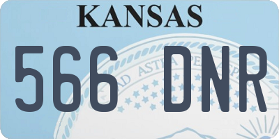KS license plate 566DNR