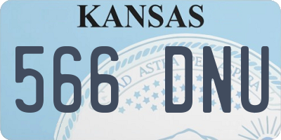 KS license plate 566DNU