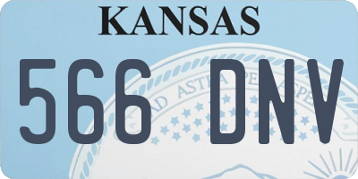 KS license plate 566DNV