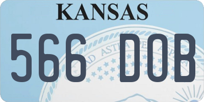 KS license plate 566DOB