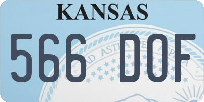 KS license plate 566DOF