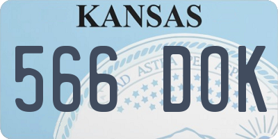 KS license plate 566DOK