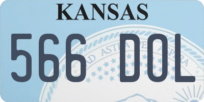 KS license plate 566DOL