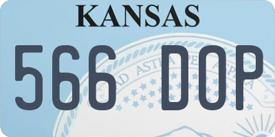 KS license plate 566DOP