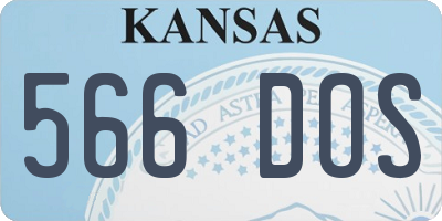 KS license plate 566DOS