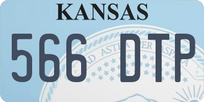 KS license plate 566DTP