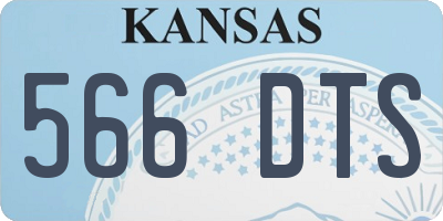 KS license plate 566DTS