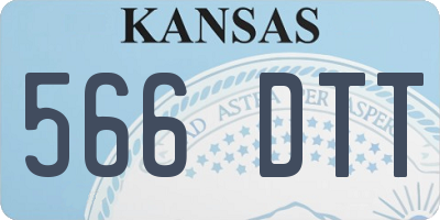 KS license plate 566DTT