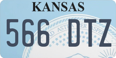 KS license plate 566DTZ