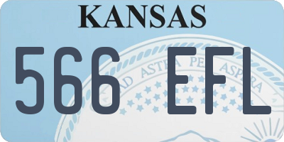 KS license plate 566EFL