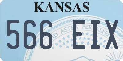 KS license plate 566EIX