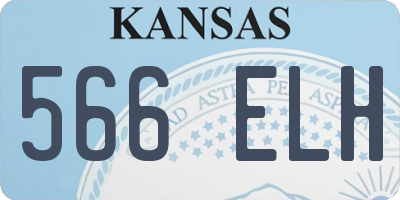 KS license plate 566ELH