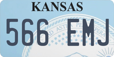 KS license plate 566EMJ