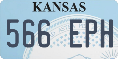 KS license plate 566EPH