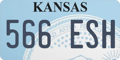 KS license plate 566ESH