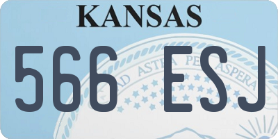 KS license plate 566ESJ