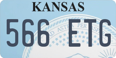 KS license plate 566ETG