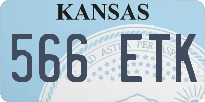 KS license plate 566ETK