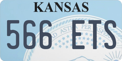 KS license plate 566ETS