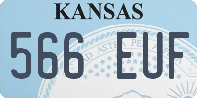 KS license plate 566EUF