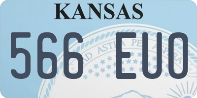 KS license plate 566EUO