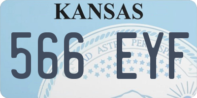 KS license plate 566EYF