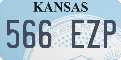KS license plate 566EZP