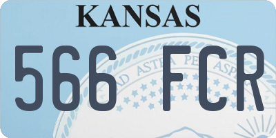 KS license plate 566FCR