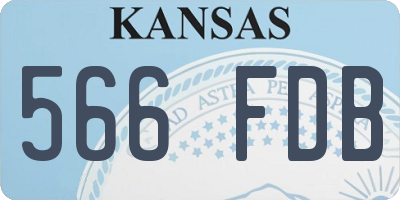 KS license plate 566FDB