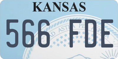 KS license plate 566FDE