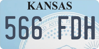KS license plate 566FDH