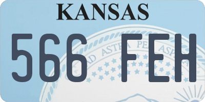 KS license plate 566FEH